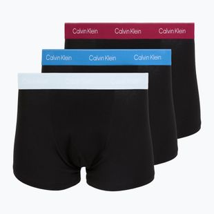 Pánske boxerky Calvin Klein LV00NB4286 Relaxed Fit Trunk black bodies w/ poseidon blue/plein