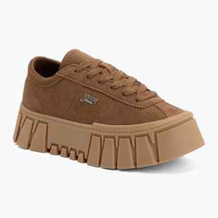 Dámske topánky Tommy Jeans Platform Sneaker Suede warm khaki