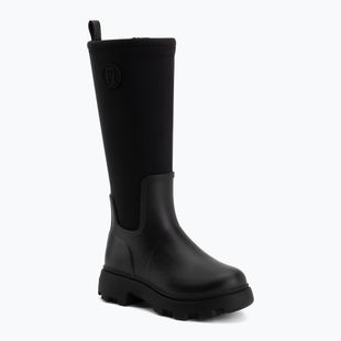 Dámske gumáky Tommy Hilfiger Stamp Warm Knee black