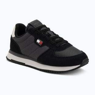 Pánske topánky Tommy Jeans Runner Flag Mix washed black/stratus grey