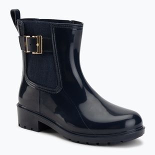 Dámske gumáky Tommy Hilfiger Buckle Glossy Ankle space blue