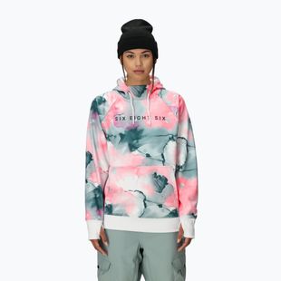 Dámska snowboardová mikina 686 Bonded Fleece Pullover Hoody geranium pink ink