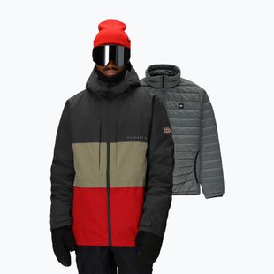 Pánska snowboardová bunda 686 Smarty 3IN1 Form charcoal colorblock