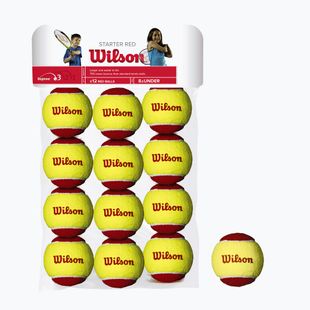 Wilson Starter Red Tballs detské tenisové loptičky 12 ks žlto-červené WRT137100