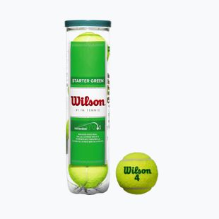 Detské tenisové loptičky Wilson Starter Play Green 4 ks žlté WRT137400