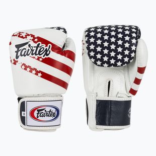 Boxerské rukavice Fairtex Universal "Tight-Fit" Design USA white