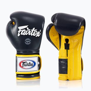Boxerské rukavice Fairtex Heavy Hitter's Mexican Style blue/yellow
