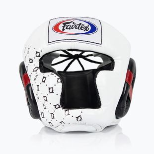 Boxerská prilba Fairtex Super Sparring white/black