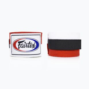 Boxerské bandáže  Fairtex Handwraps 455 cm white/red