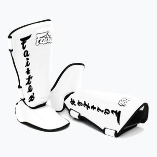 Holenné chrániče Fairtex Detachable In-Step Shin Pads A.K.A. "Twister" white