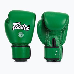 Boxerské rukavice Fairtex Real Leather Boxing green