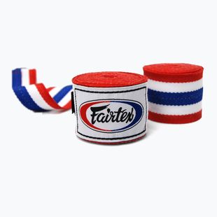 Fairtex Handwraps boxerské obväzy 300 cm červená/biela/modrá