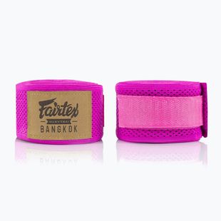 Boxerské bandáže  Fairtex Elastic Handwraps 455 cm pink