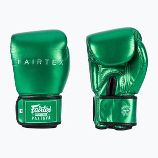 Boxerské rukavice Fairtex Metallic green
