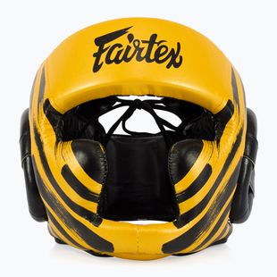 Boxerská prilba Fairtex Microfiber Headguard gold
