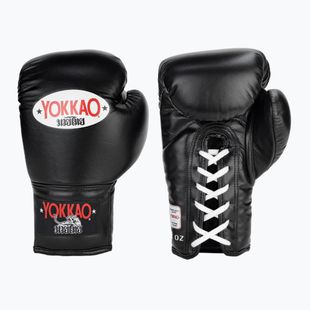 Pánske boxerské rukavice YOKKAO Matrix Lace Up black