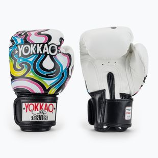 Pánske boxerské rukavice YOKKAO Flames white