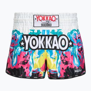 Pánske tréningové šortky YOKKAO Tiger Family Muay Thai white