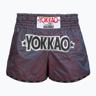 Pánske tréningové šortky YOKKAO Lunar Muay Thai iridescent blue grey