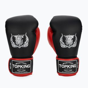 Boxerské rukavice Top King Reborn Boxing Semi Leather black/red