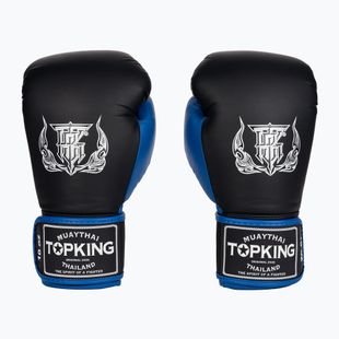 Boxerské rukavice Top King Reborn Boxing Semi Leather black/blue
