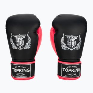 Boxerské rukavice Top King Reborn Boxing Semi Leather black/pink