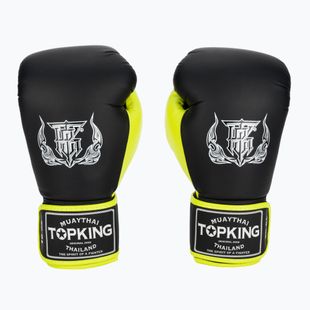 Boxerské rukavice Top King Reborn Boxing Semi Leather black/yellow