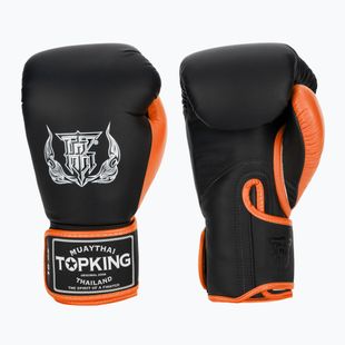Boxerské rukavice Top King Reborn Boxing Semi Leather black/orange