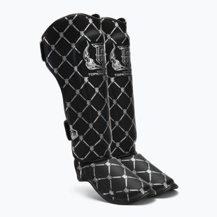 Chrániče holennej kosti a chodidla Top King Chain Semi Leather black/silver