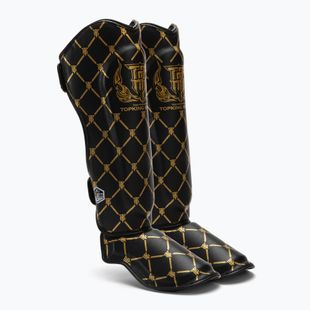 Chrániče holennej kosti a chodidla Top King Chain čierne/zlaté