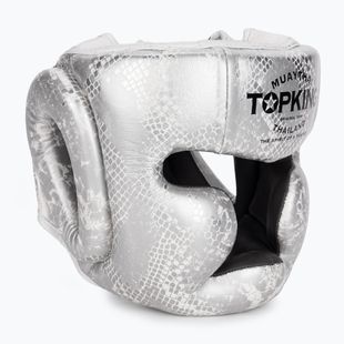 Boxerská prilba Top King Super Star white/silver
