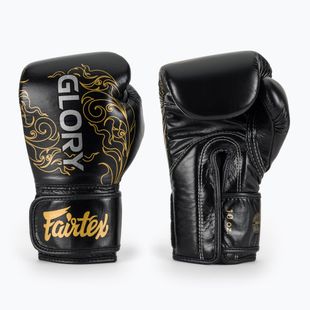 Boxerské rukavice Fairtex Glory Kickboxing Competition Training black/gold