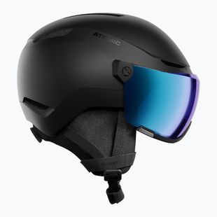 Lyžiarska prilba Atomic Revent Visor Stereo black/blue stereo