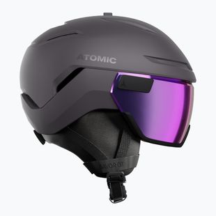 Lyžiarska prilba Atomic Savor GT Visor Stereo iron ore/purple stereo