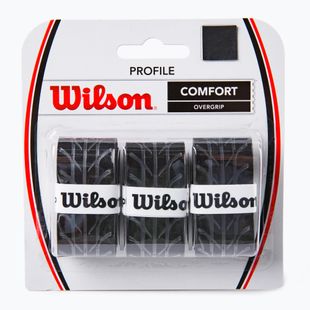 Obal na tenisovú raketu Wilson Profile Overgrip 3 ks čierny WRZ4025BK+