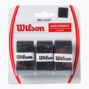 Obaly na tenisovú raketu Wilson Pro Soft Overgrip 3 ks čierne WRZ4040BK+