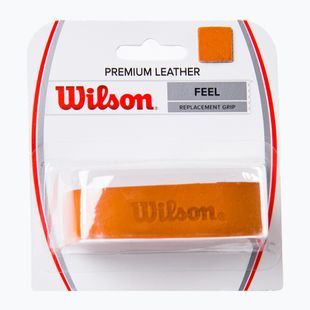 Kožená omotávka na tenisovú raketu Wilson Premium Leather Grip hnedá WRZ420100+