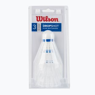 Wilson Dropshot Clamshel bedmintonové rakety 3 ks biele WRT6048WH+