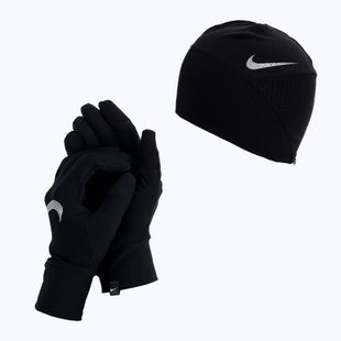 Dámska súprava čiapka + rukavice Nike Essential Running čierna N1000595-082