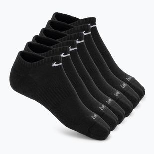 Pánske ponožky Nike Everyday Plus Cushioned No Show 6 párov black/white