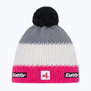 Detská zimná čiapka Eisbar Stan Pompon SA pink melange/white/grey melange