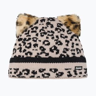 Detská zimná čiapka Eisbar Stephie beige/leopard print