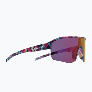 Slnečné okuliare Red Bull SPECT Dundee matt blue-pink pattern/smoke pink-yellow mirror