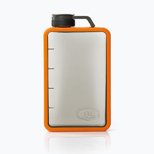 GSI Outdoors Boulder Flask strieborná a oranžová 79347 cestovná fľaša na liehoviny