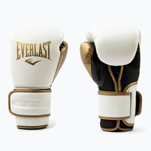 Boxerské rukavice Everlast Powerlock 2 bielo-zlaté