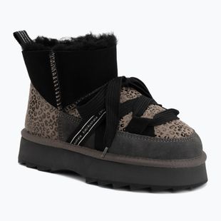 Dámske snehule EMU Australia Blurred Micro Patchwork Leo charcoal