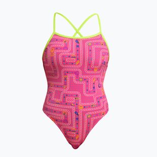 Detské jednodielne plavky Funkita Tie Me Tight One Piece packed pink