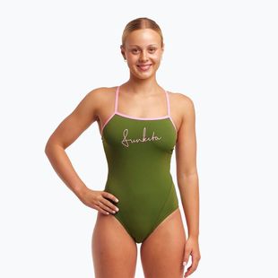 Dámske jednodielne plavky Funkita Single Strap One Piece glamo camo