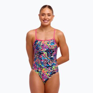 Dámske jednodielne plavky Funkita Single Strap One Piece lolly leopard