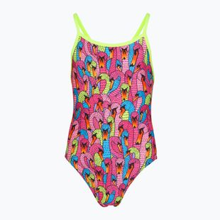 Detské jednodielne plavky Funkita Single Strap One Piece swan city